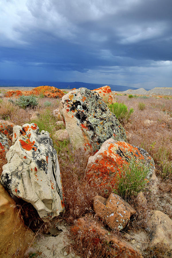 Colorful Boulders Beneath Book Cliff Storm Photograph by Ray Mathis