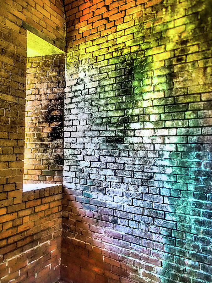 Colorful Brick Wondow Photograph by James C Richardson