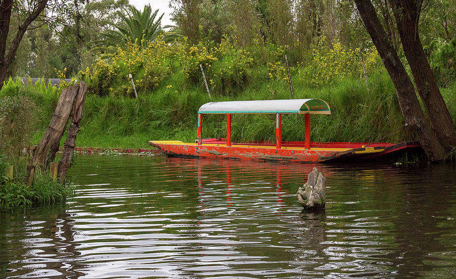 Colorful Canal Boat in Xochimilco, Mexico Photograph by Amy Sorvillo