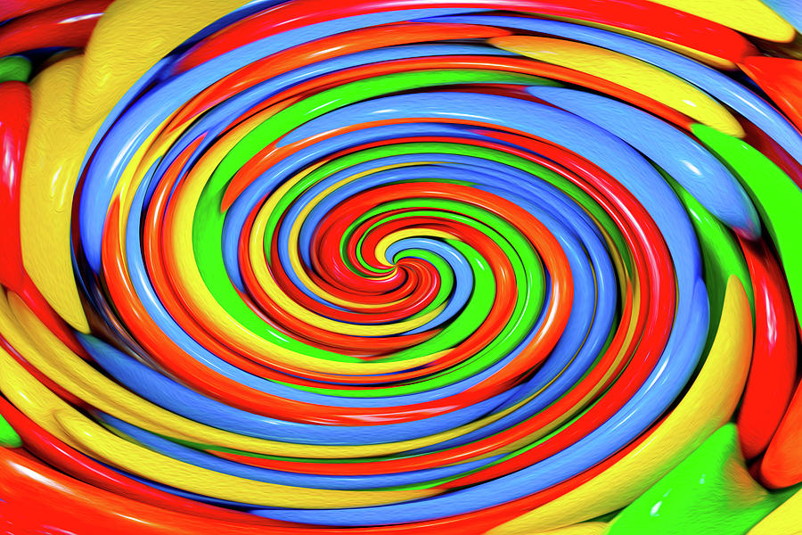 Colorful Candy Twirl Photograph by SR Green