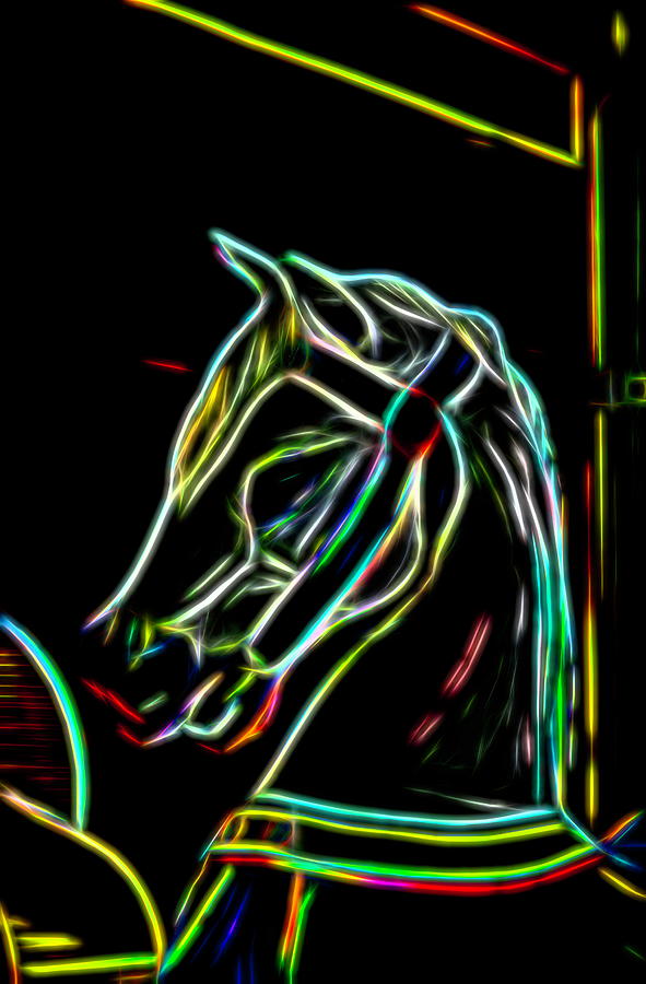 Colorful Carousel Horse Photograph by Darryl Brooks