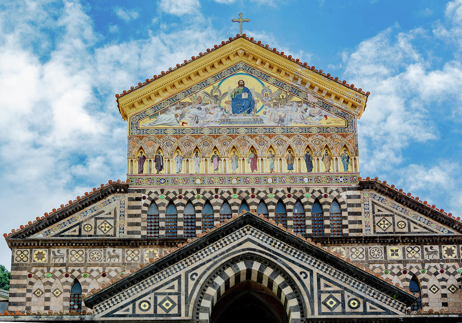 Colorful Cathedral of Amalfi Photograph by Marcy Wielfaert