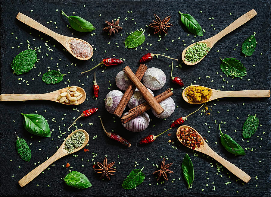 Still Life Photograph - Colorful , Cheerful Still-life With Spices. Serie. by Saskia Dingemans