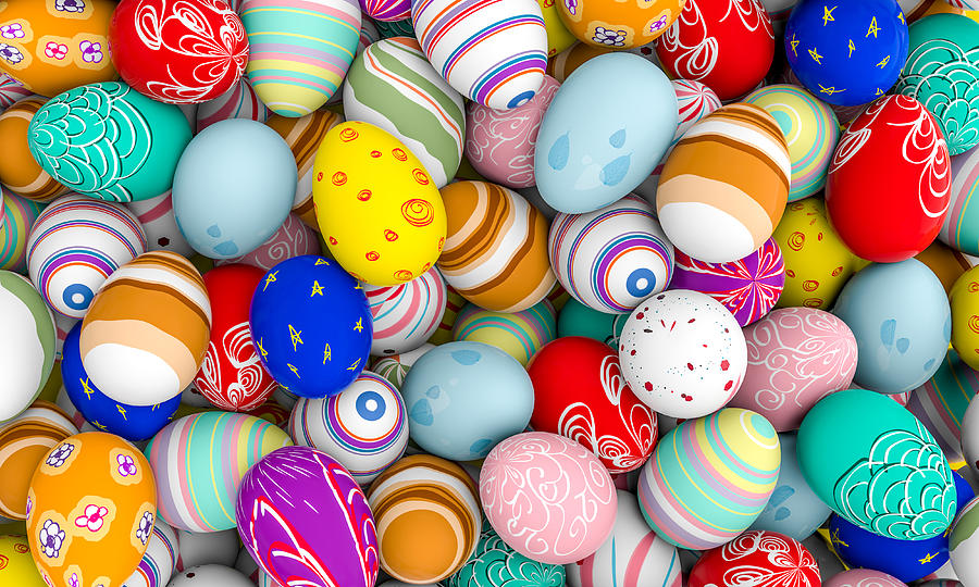 Colorful Decorated Easter Egg Photograph by Gualtiero Boffi