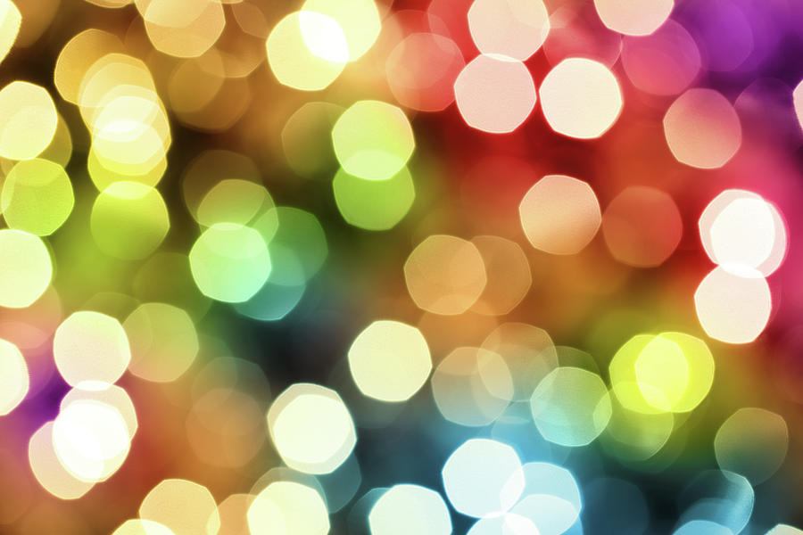 Colorful Defocused Lights Photograph by Blackred