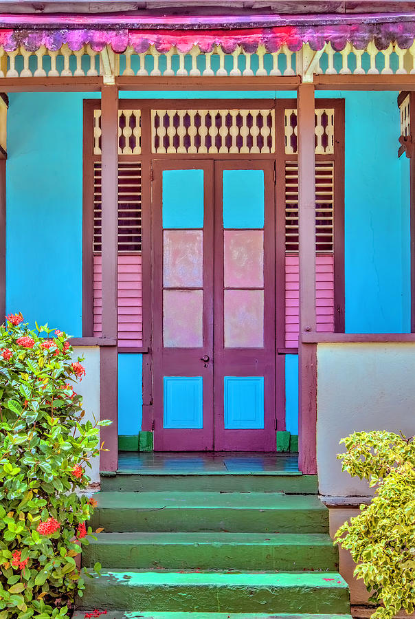 Colorful Door Photograph by Nadia Sanowar
