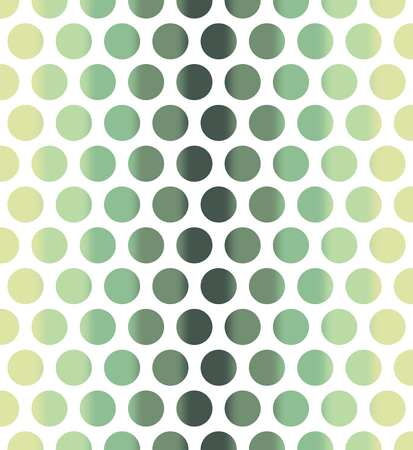 Colorful Dots Pattern - Polka Dots - Pattern Design 1 - Slate, Blue, Teal, Cream Mixed Media by Studio Grafiikka