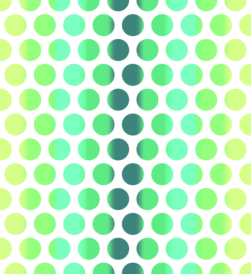 Vintage Mixed Media - Colorful Dots Pattern - Polka Dots - Pattern Design 3 - Turquoise, Teal, Blue, Green, Aqua by Studio Grafiikka