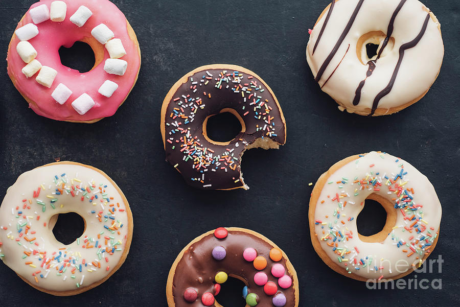 Colorful Doughnuts With Different Icings Photograph by Westend61
