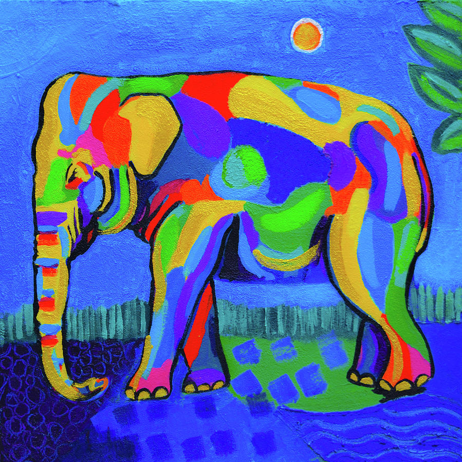 Colorful Elephant 2 Painting