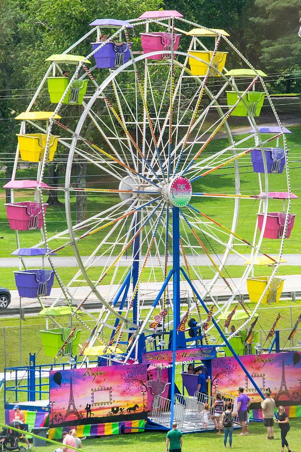 Colorful Ferris Wheel at the Georgia Mountain Fair Photograph by Mary Ann Artz