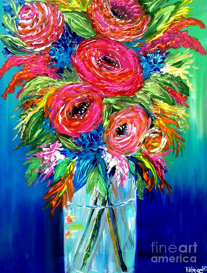 Colorful Floral Painting by Bella Apollonia