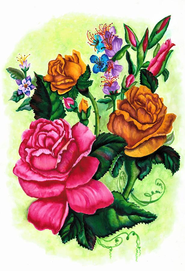 Roses Painting by Tara Krishna