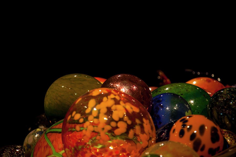 Colorful Glass Orbs Photograph by Toni Hopper