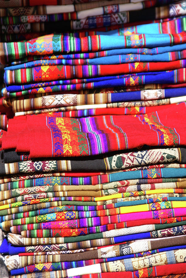 Colorful handmade blankets  Photograph by Steve Estvanik
