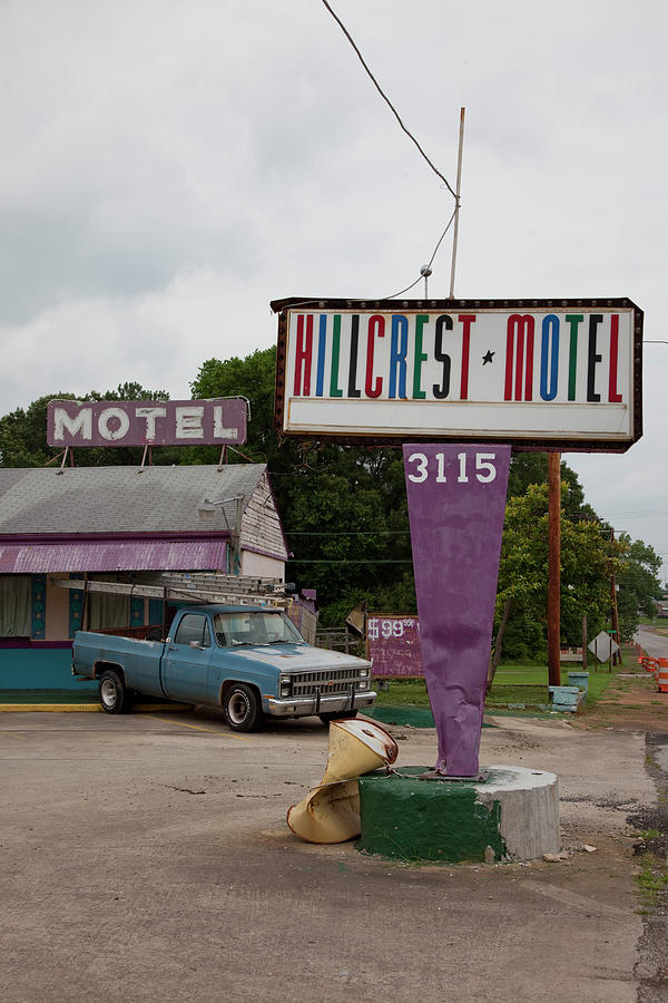 Colorful Hillcrest Motel Painting by Carol Highsmith