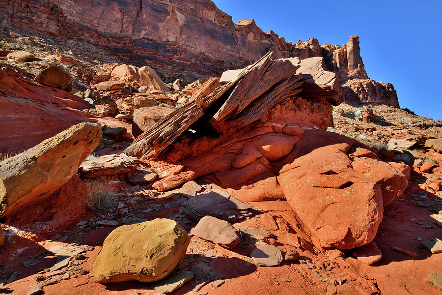 Colorful Hillside Boulders in Utah Photograph by Ray Mathis