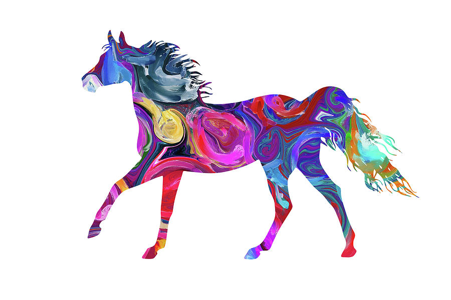 Horse Mixed Media - Colorful Horse 2 by Ata Alishahi
