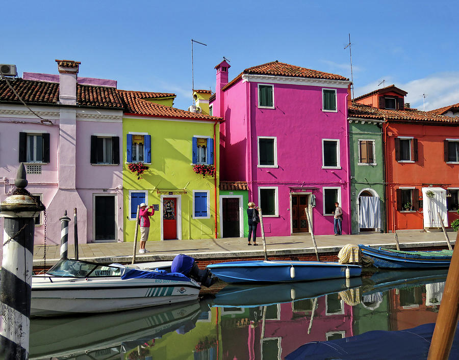 Colorful Houses Burano Italy Photograph by Helaine Cummins