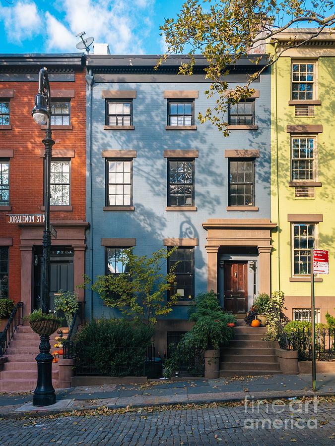 Colorful Houses On Joralemon Street, In Brooklyn Heights, New York City ...