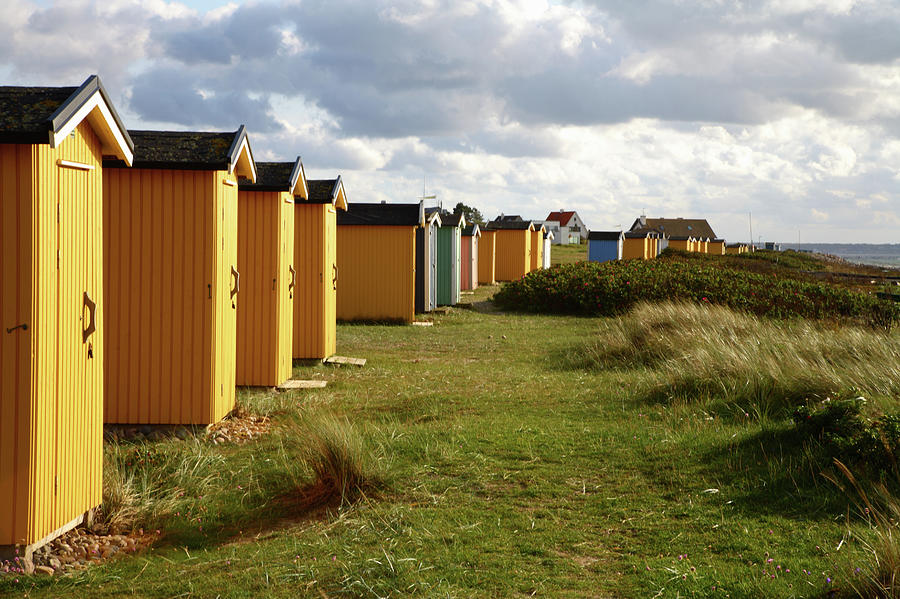 Colorful Huts In Grassy Field Photograph by Cultura Exclusive/jesper Mattias