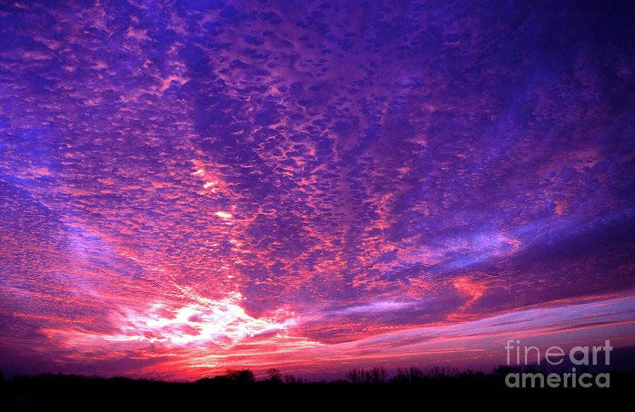 Sunset Photograph - Colorful Kansas Sunset  by Rex E Ater