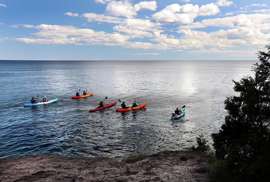 Colorful Kayaks Photograph by David T Wilkinson