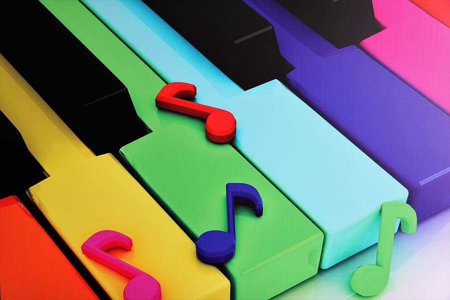 Colorful Keyboard Digital Art by ArtMarketJapan