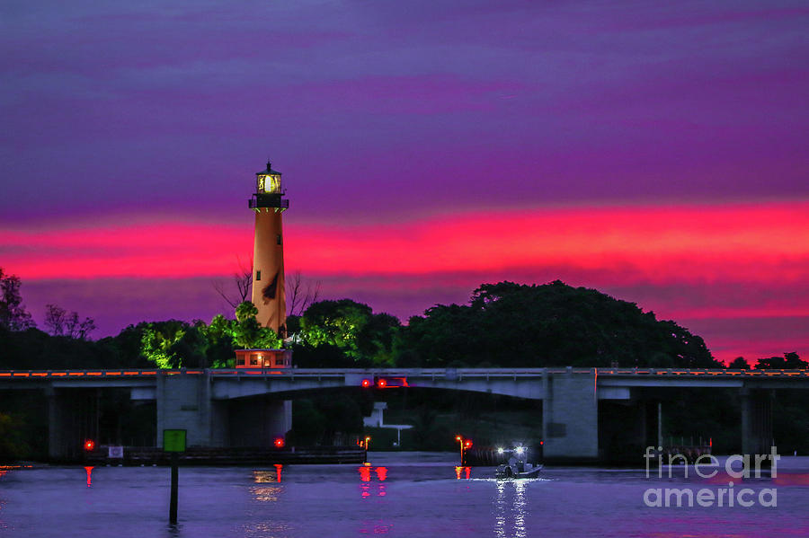 Colorful Lighthouse Morning Photograph by Tom Claud