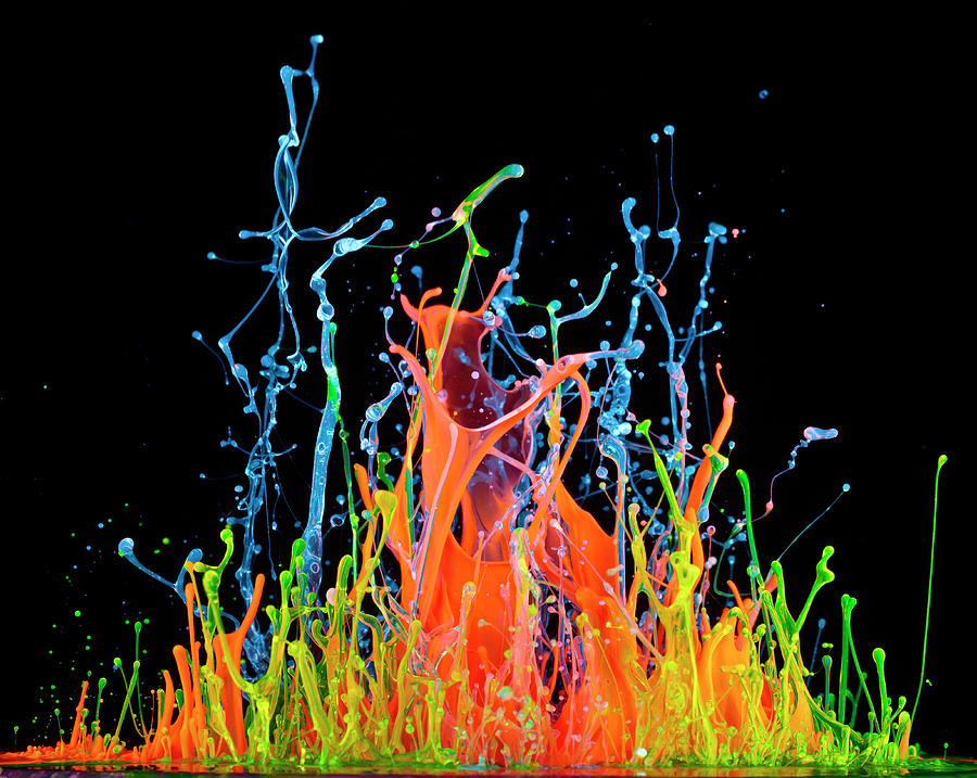 Colorful Liquid In Motion Photograph by Don Farrall