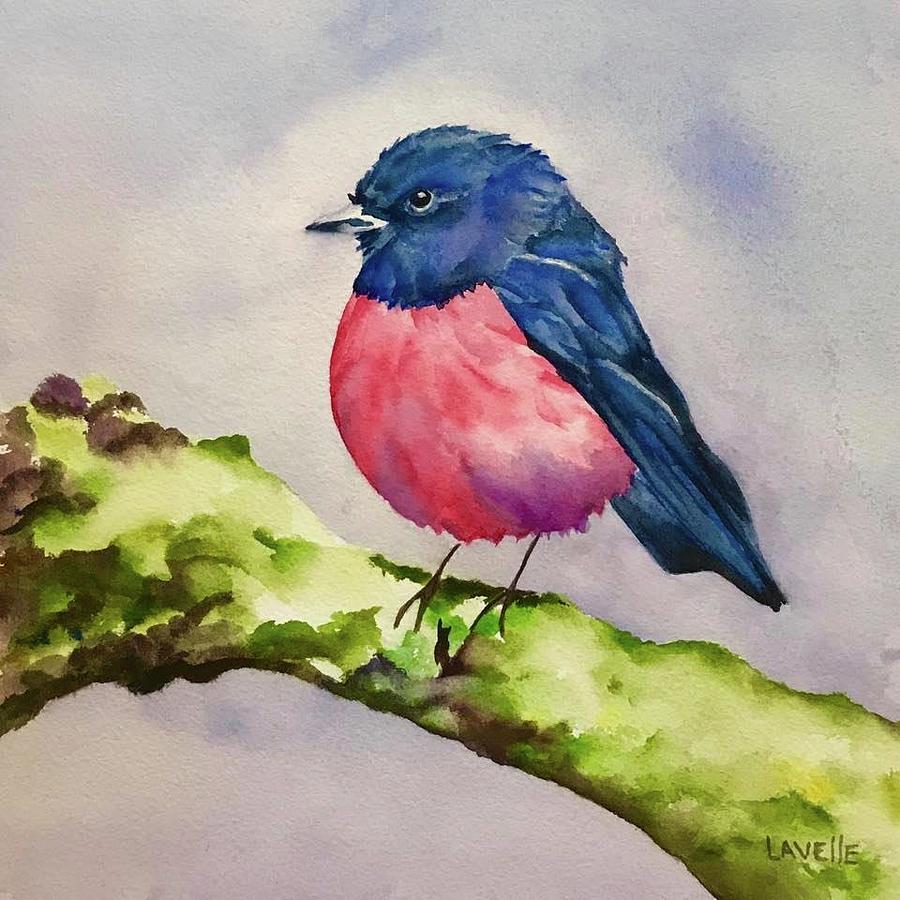 Little Birds Painting - Colorful Little Bird by Kimberly Lavelle