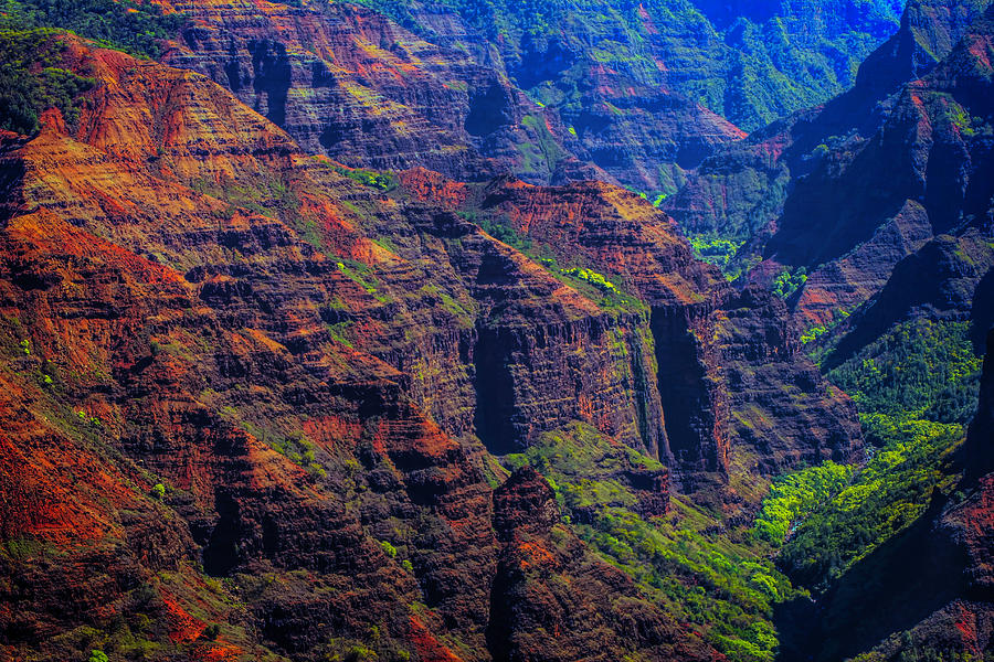 Colorful Mountains of Kauai Photograph by Pheasant Run Gallery