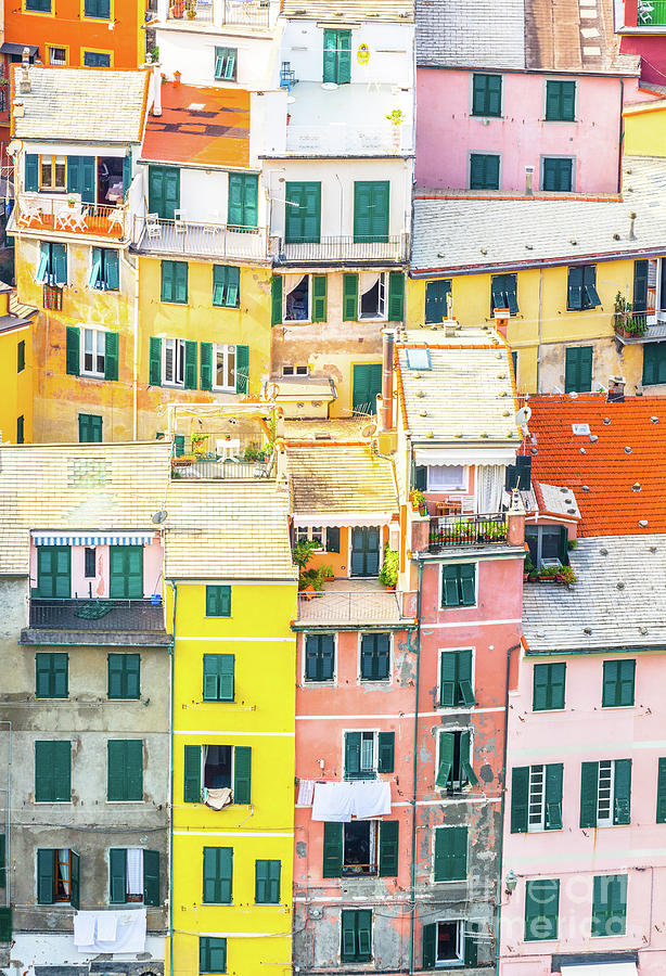 Colorful Narrow Houses, Italy Photograph by Tom S.
