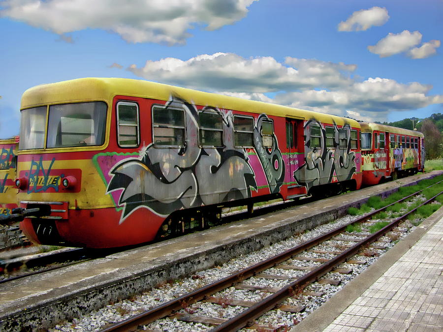 Colorful Passenger Train by Anthony Dezenzio Colorful Passenger Train by Anthony Dezenzio