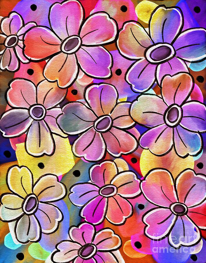 Colorful Pastel Florals Digital Art by Lauries Intuitive