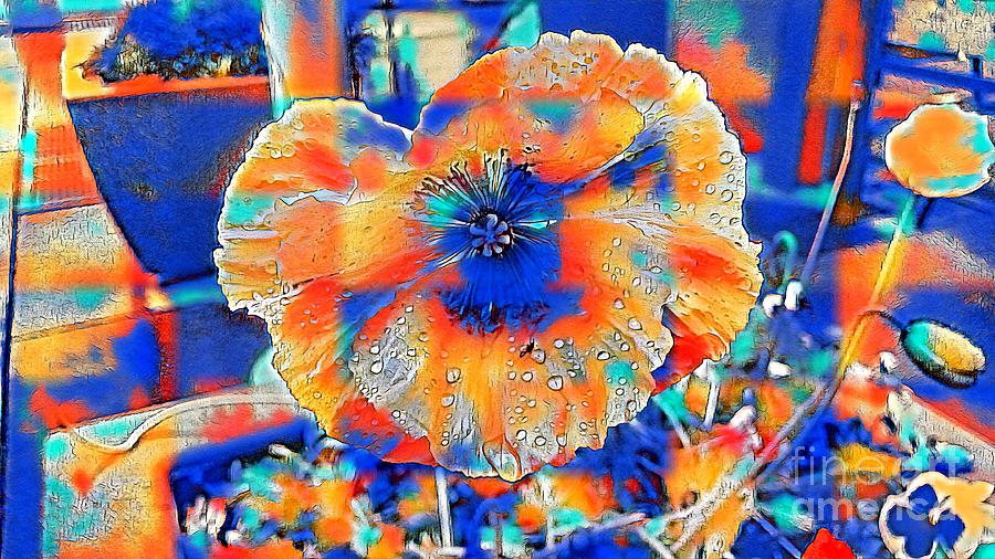 Colorful poppy Mixed Media by Steven Wills