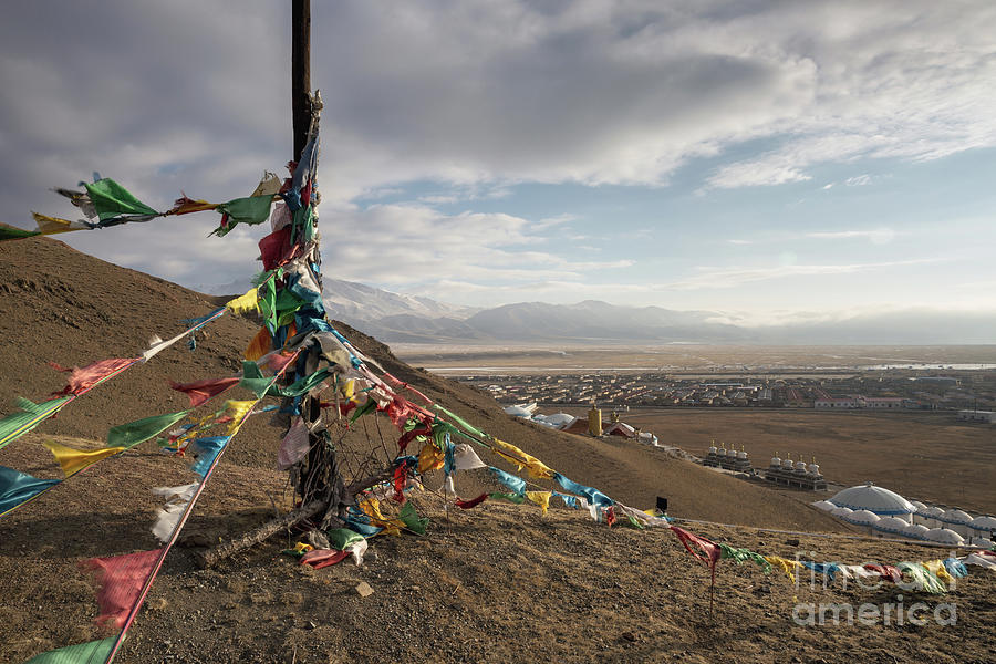Colorful Prayer Flags On Top Photograph by Xia Yuan