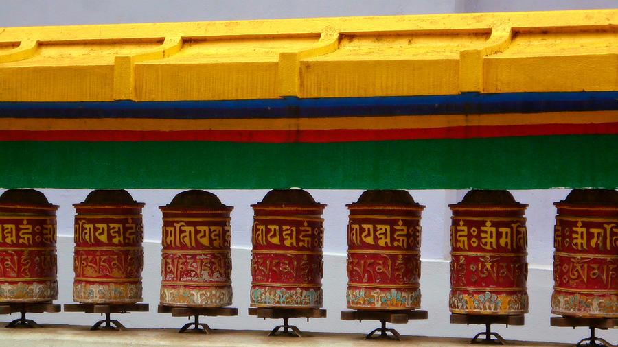 Colorful Prayer wheel Photograph by Nilu Mishra - Fine Art America