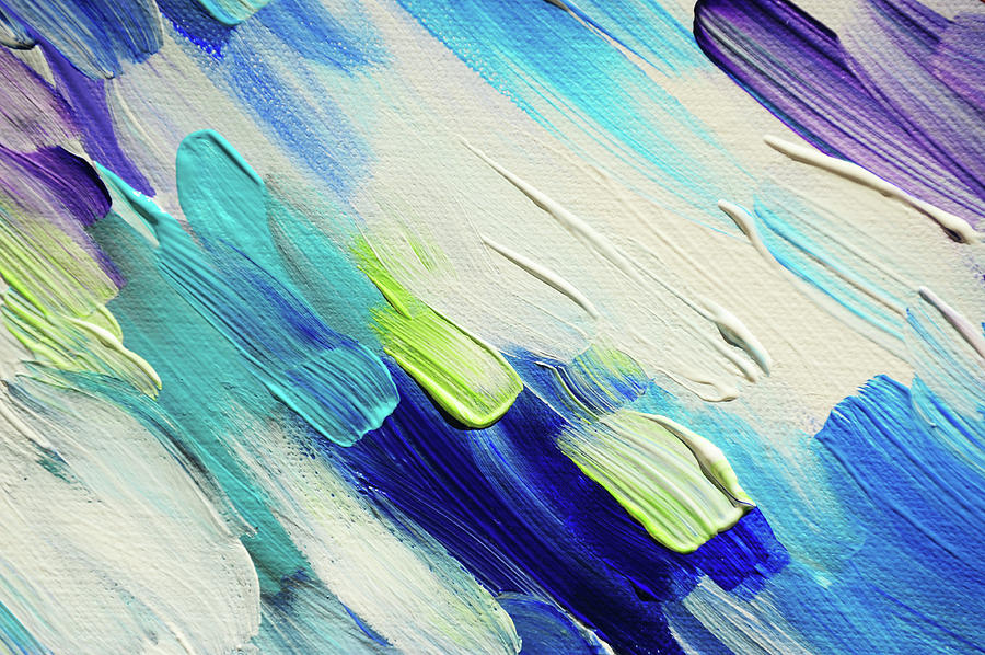 Colorful Rain Fragment 4. Abstract Painting Photograph by Jenny Rainbow