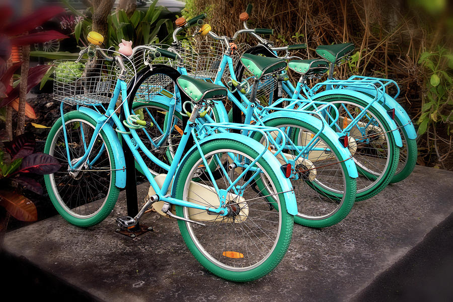 Colorful Rental Bikes Hilo Hawaii 7R2_DSC5202_01182018 Photograph by Greg Kluempers