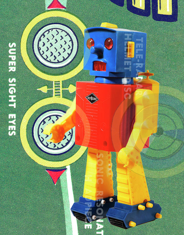 Science Fiction Drawing - Colorful Robot by CSA Images