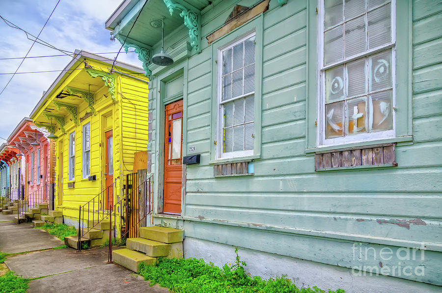 Colorful Row Houses - Nola Photograph