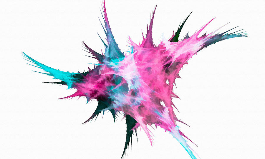 Colorful Spikes Pink Digital Art by Don Northup