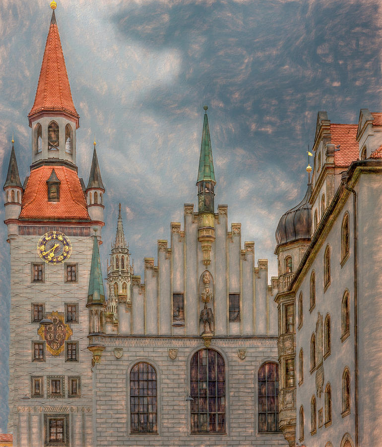 Colorful Spires of Munich Photograph by Marcy Wielfaert