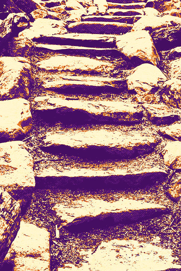 Colorful Stone Steps Digital Art by Phil Perkins