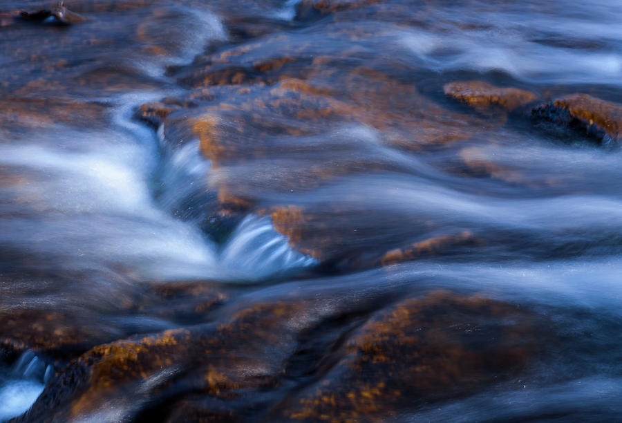 Waterfall Photograph - Colorful Stones And Silky Water by Anthony Paladino