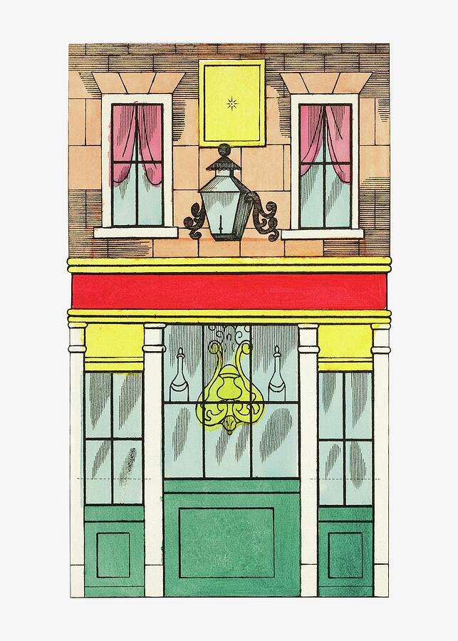 Colorful Storefront With Vintage Charm Drawing by Trendy Art Colorful Storefront With Vintage Charm Drawing by Trendy Art