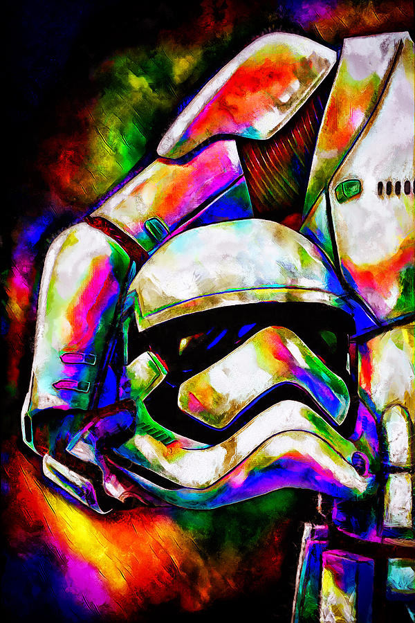 Star Wars Painting - Colorful Stormtrooper by Christopher Lane