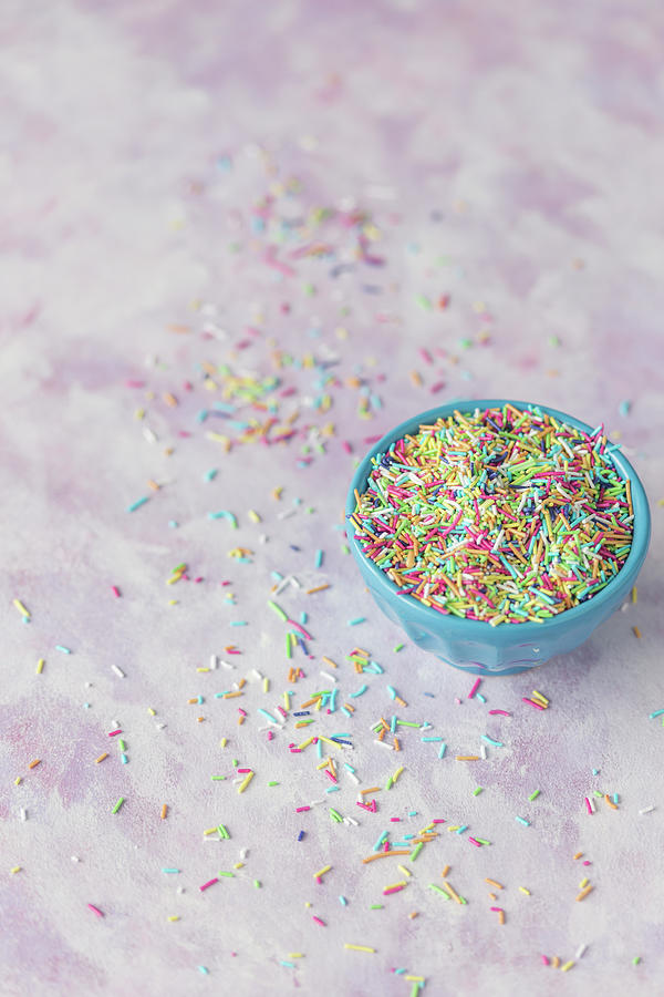 Colorful Sugar Sprinkles In A Bowl Photograph by Malgorzata Laniak