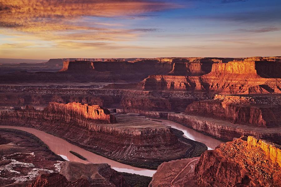 Bend Photograph - Colorful Sunrise At Dead Horse Point by DPK-Photo